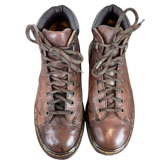 Dr Martens Vintage Y2K Ankle Boots Lace Up Made in England Brown Sz 6 8081 - Picture 5 of 11
